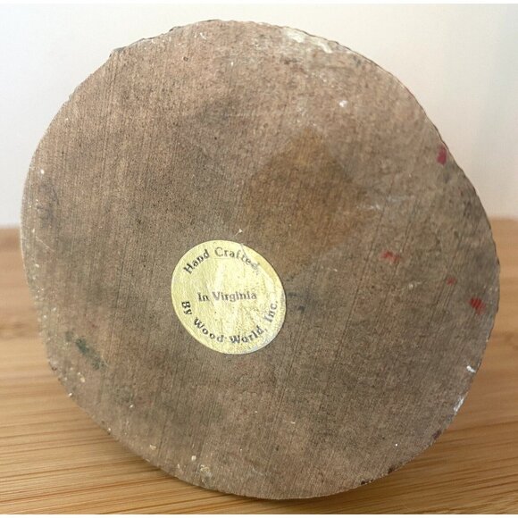 Santa Figurine Norway 8.5” High Hand Craved In Virginia  By Wood World - Picture 8 of 8